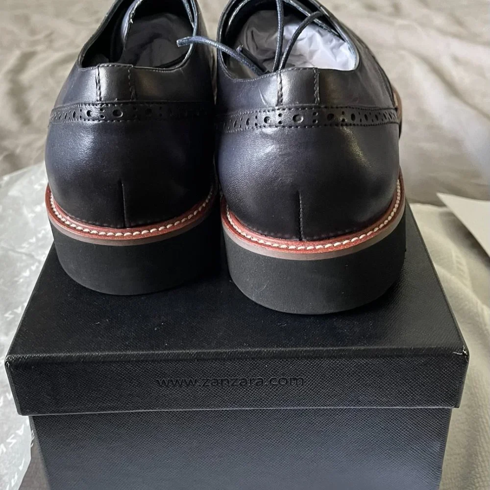 Zanzara Men's Navy Shoes NIB Size 11